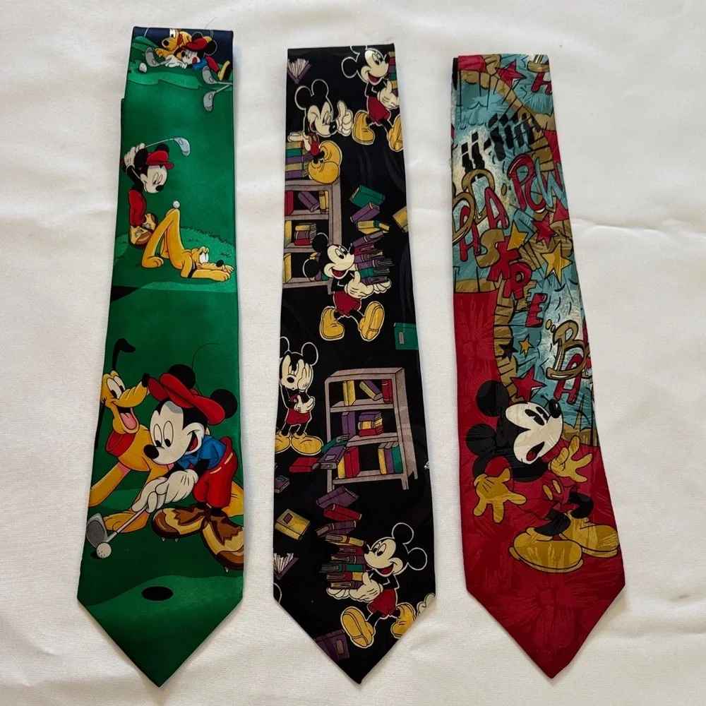 Disney Mickey Mouse Men's Tie Set - Multicolor